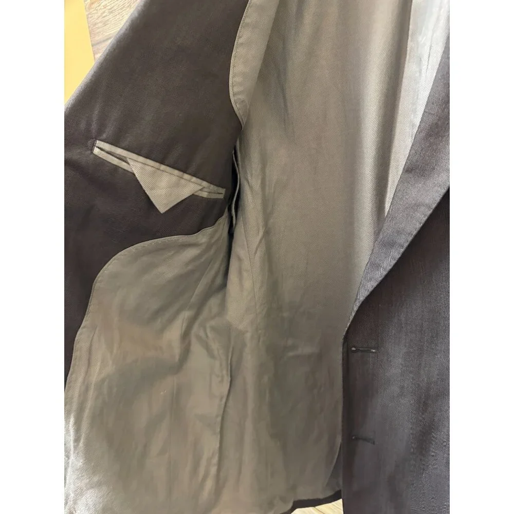 Banana Republic Blazer‎ size 40R Gray Classic 2 Buttons Wool Silk Lined
